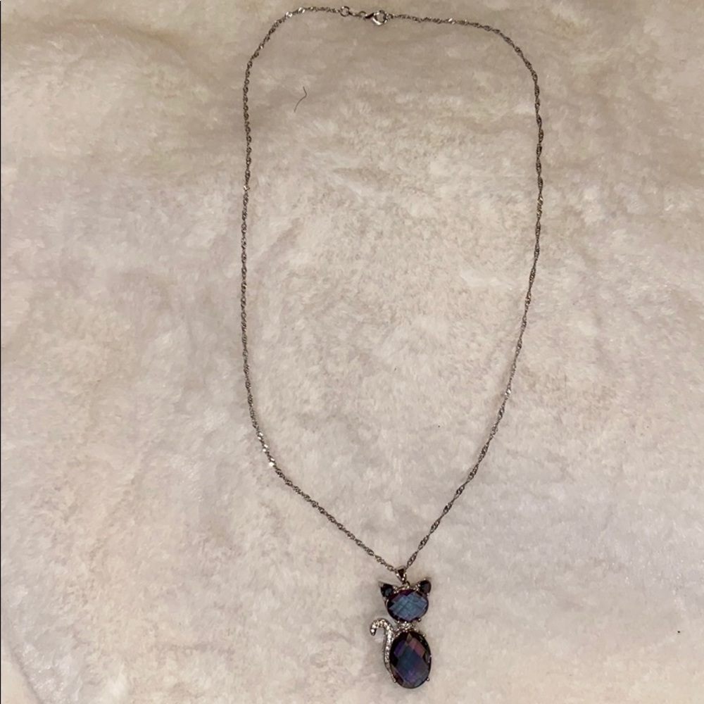 ✨Sterling Silver Necklace w Cute Kitty Pendant ✨